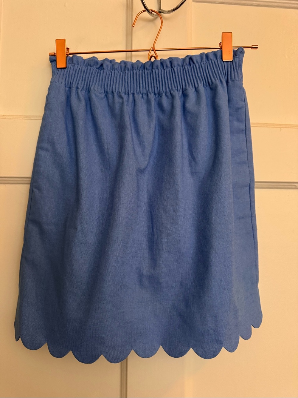 J. Crew Periwinkle Scalloped Hem Women's Skirt